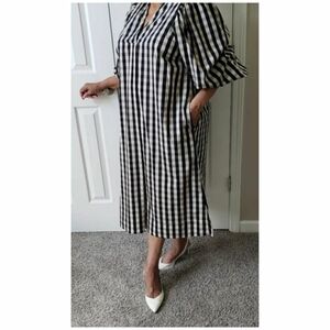 MASAI Copenhagen Nalo Gingham Dress - XL Lagenlook Artsy Boho NWOT